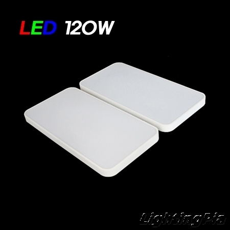 모던 심플 거실등 LED 120W(2+2 W730mm) 화이트/블랙