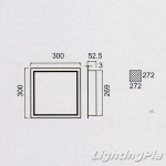 리빙 정사각 FPL 18W 2등 매입등(300X300mm)