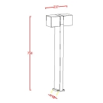 회전큐브 LED 잔디등 23W(11.5W X 2개 H750mm)