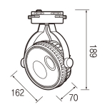 COB LED 30W 일체형 원형 레일등