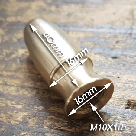 M10X1山 신주 탑장식 부품(주로 상단마감용) Φ16*H40mm