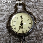 파이프 Steampunk Style DIY 복고풍 동브론즈 목걸이 시계 Φ25mm