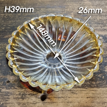 크리스탈 및 촛대구에 사용되는 유리접시(Φ148XH39mm)-전시부속품