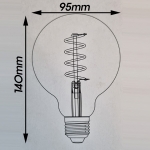 E26 LED 스파이럴 G95 4W
