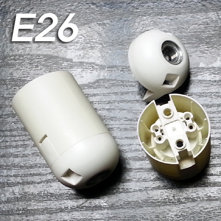 이태리 E26 등기구/스탠드 백색 민자 사출소켓 A800