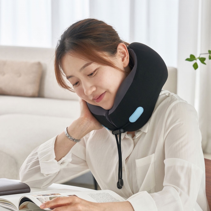 고급형 여행용 메모리폼 목베개 + 수면안대 + 귀마개 + 파우치 세트