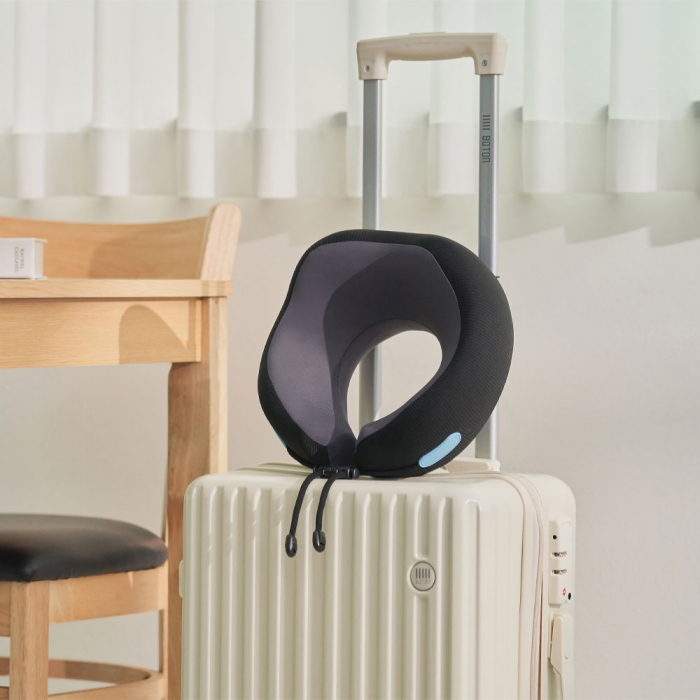 고급형 여행용 메모리폼 목베개 + 수면안대 + 귀마개 + 파우치 세트