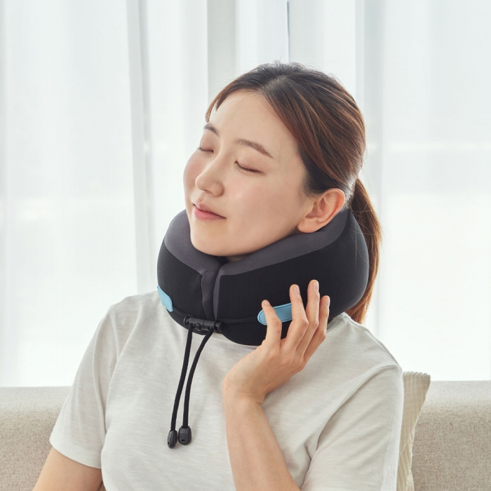 고급형 여행용 메모리폼 목베개 + 수면안대 + 귀마개 + 파우치 세트