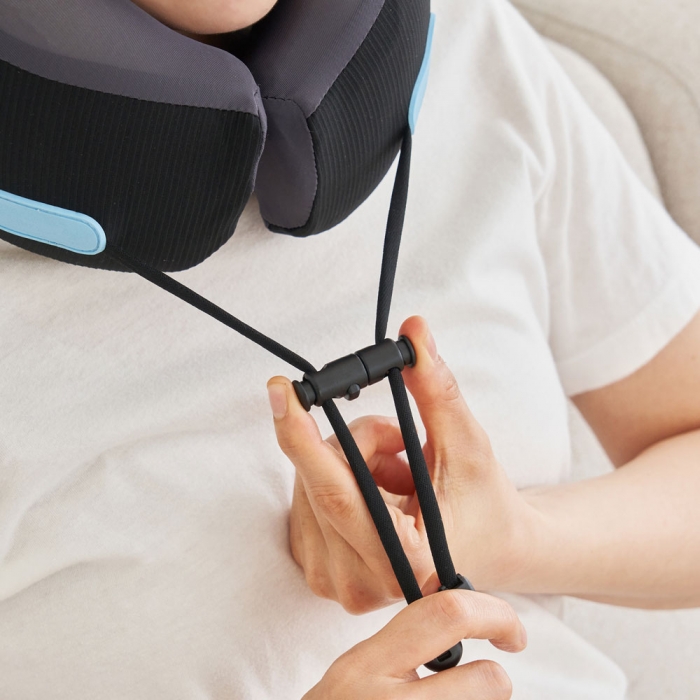 고급형 여행용 메모리폼 목베개 + 수면안대 + 귀마개 + 파우치 세트