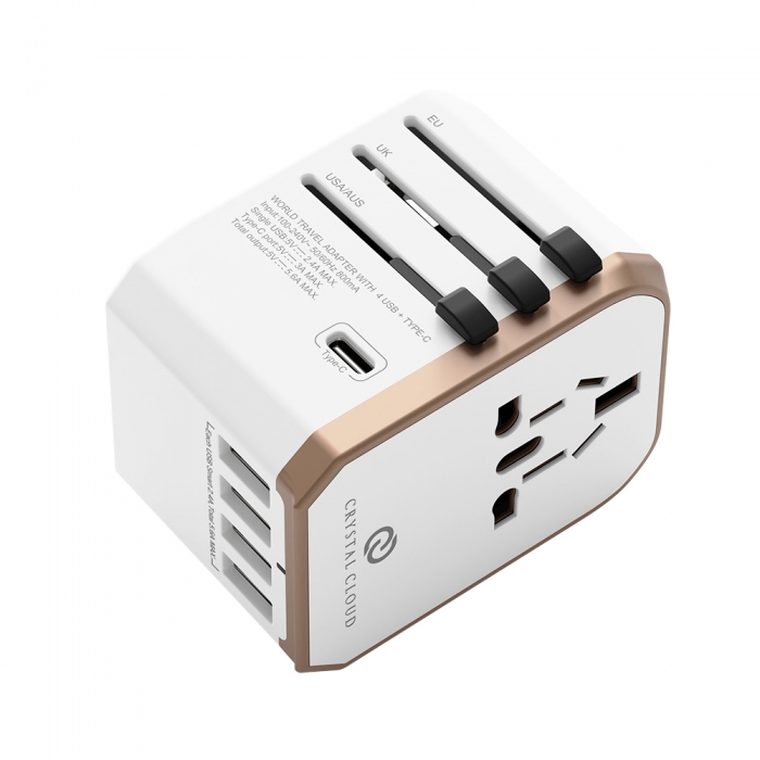 5포트 USB 5.6A 전세계 여행용 멀티어댑터 CC-305Plus