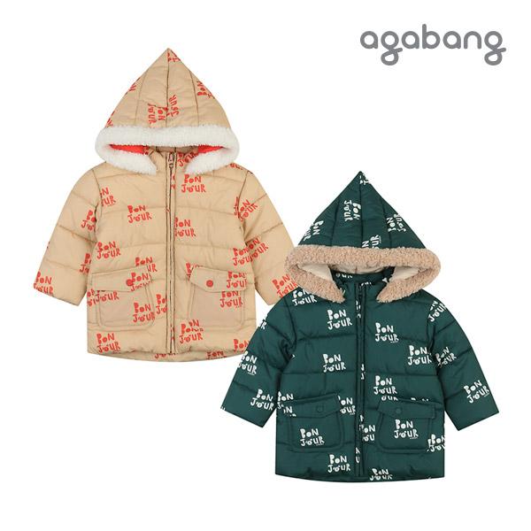 [아가방 겨울]봉쥬르 프렌즈 웰론점퍼(BEIGE,GREEN)_01N755003