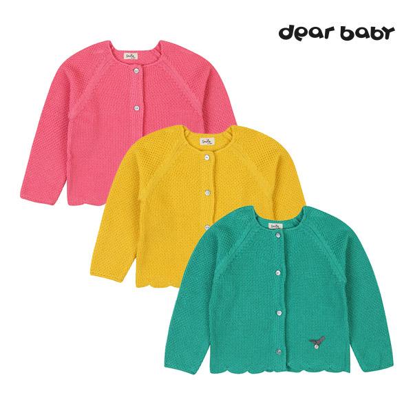 [디어베이비 봄]바비 스칼럽가디건(YELLOW,PINK,MINT)_02N12140158