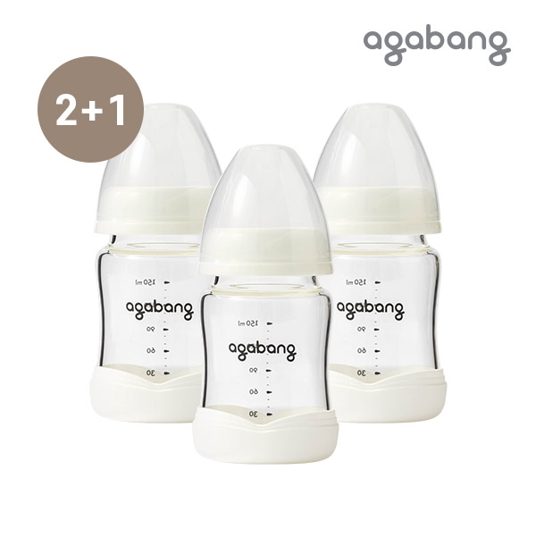 [아가방 안심수유]유리젖병 150ml x 3