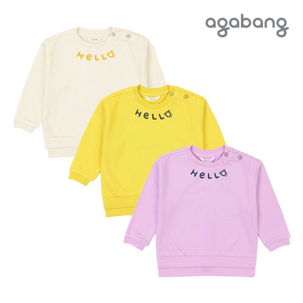 [아가방 가을]치치헬로맨투맨(IVORY,PURPLE,YELLOW)_01O551003