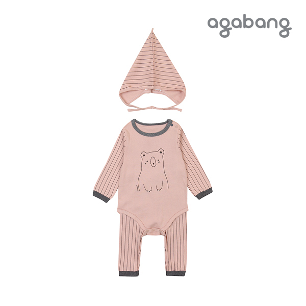 [아가방 가을]곰곰바디슈트3종SET(PINK)_01L51750358