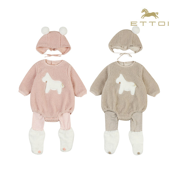 [에뜨와 시크릿 겨울]테디필립바디수트SET(BEIGE,L/PINK)_07N727981