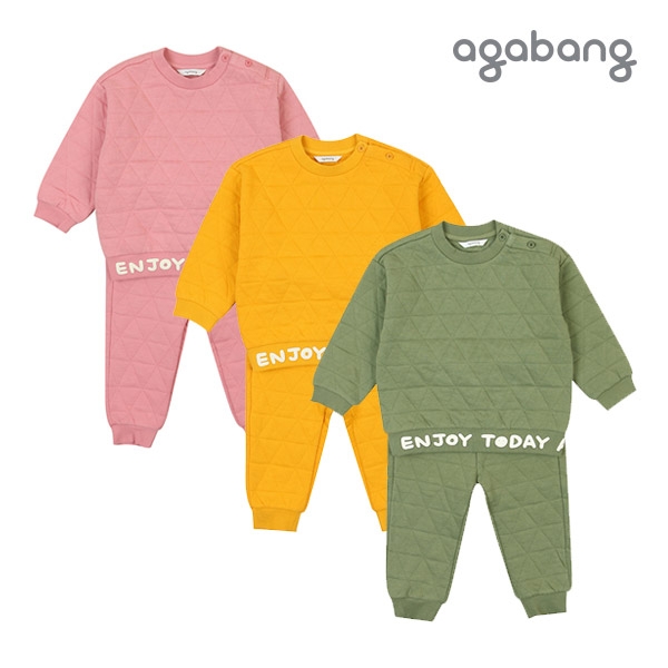 [아가방 겨울신상]티티시보리포인트삼중지상하(PINK,KHAKI,YELLOW)_01O753002