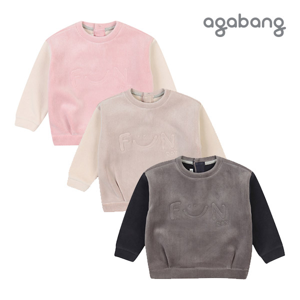 [아가방 겨울]티티골벨로아티셔츠(D/GREY,BEIGE,PINK)_01O751005