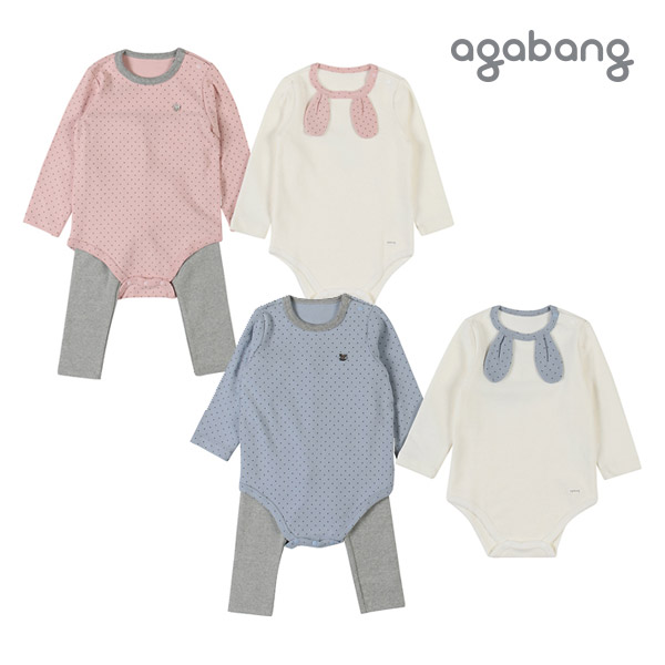 [아가방 겨울]뚜뚜바디슈트3SET(BLUE,PINK)_01M717509