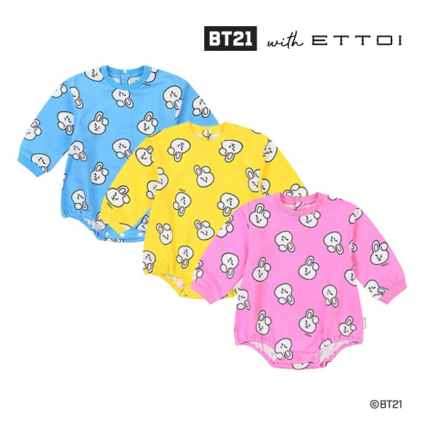 [BT21with에뜨와]BT21쿠키패턴바디수트(PINK,YELLOW,BLUE)_07Q027941