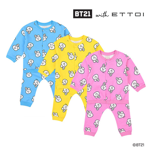 [BT21with에뜨와]BT21쿠키패턴상하(PINK,YELLOW,BLUE)_07Q023041