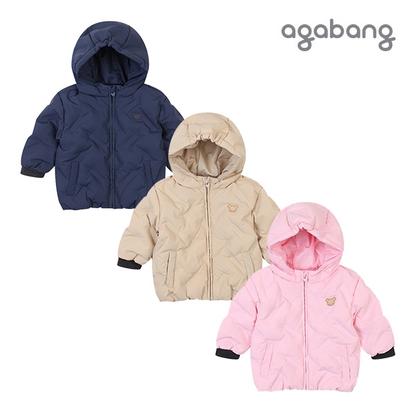 [아가방 겨울]노우무봉제다운점퍼(PINK,BEIGE,NAVY)_01P755002