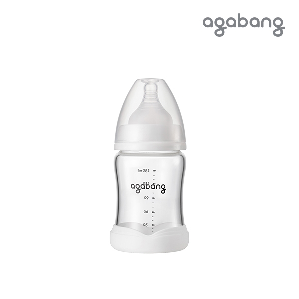 [아가방 안심수유]리뉴얼 유리젖병 150ml (노꼭지) ●대우건설전용●