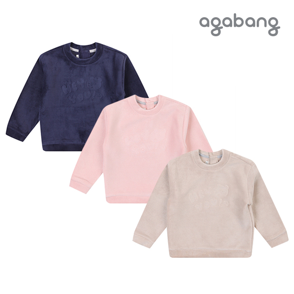 [아가방 겨울]노우골벨로아티셔츠(NAVY,BEIGE,PINK)_01P751003