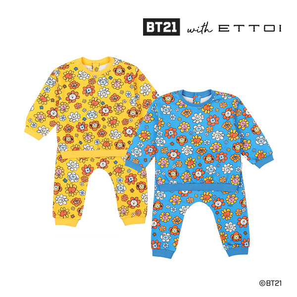 [BT21with에뜨와]BT21플라워상하(YELLOW,BLUE)_07Q023042