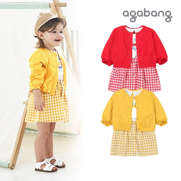 [아가방 여름]상큼이가디건원피스3PCS(YELLOW,RED)_01N323252