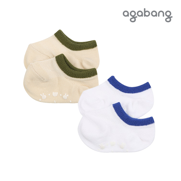 [아가방 여름]멜베이직덧신(KHAKI,WHITE)_01Q376002