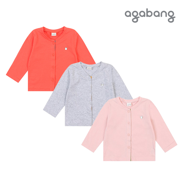 [아가방 여름]베이직 가디건(GREY,RED,PINK)_01N351403