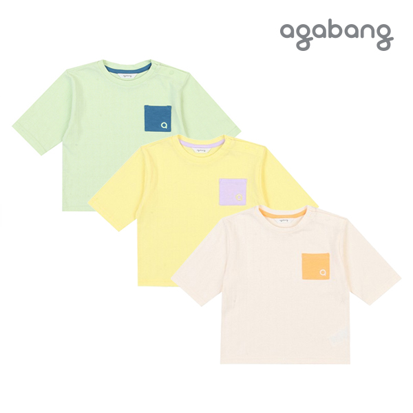 [아가방 여름]그리데이7부티셔츠(CREAM,GREEN,YELLOW)_01Q351002