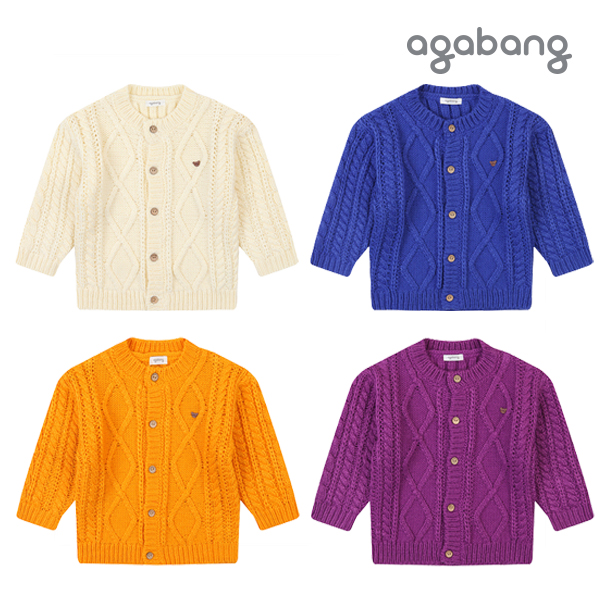 [아가방 가을]러브루팡니트가디건(CREAM,BLUE,PURPLE,YELLOW)_01P551401