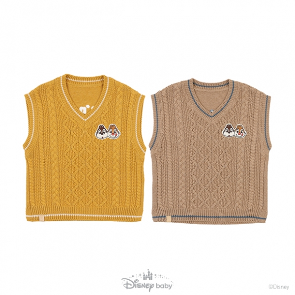 [디즈니베이비 가을]디즈니 칩앤데일조끼(BEIGE,YELLOW)_79Q521301