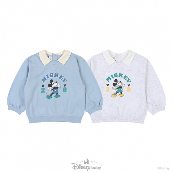 [디즈니베이비 봄신상]디즈니미키카라맨투맨(MELAN GREY,BLUE)_79R121002