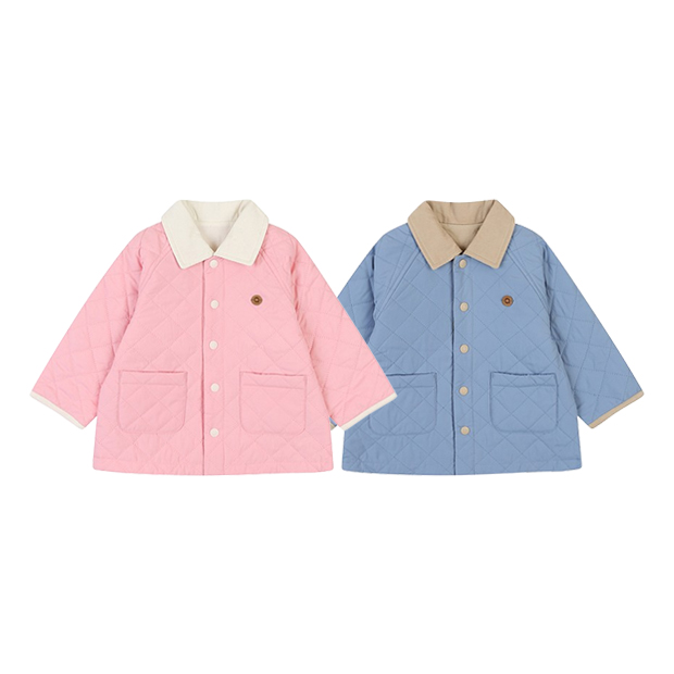 [아가방 봄신상]쟈덴리버시블퀼팅점퍼(PINK,BLUE)_01R135001