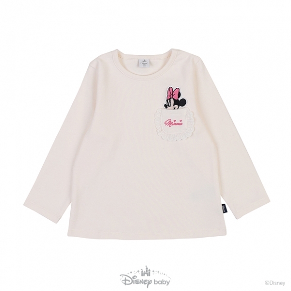[디즈니베이비 봄신상]미니포켓레이스 티셔츠(CREAM)_79S121055