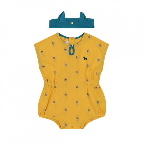 [에뜨와 여름]로쉬배색바디수트SET(YELLOW)_07R327907