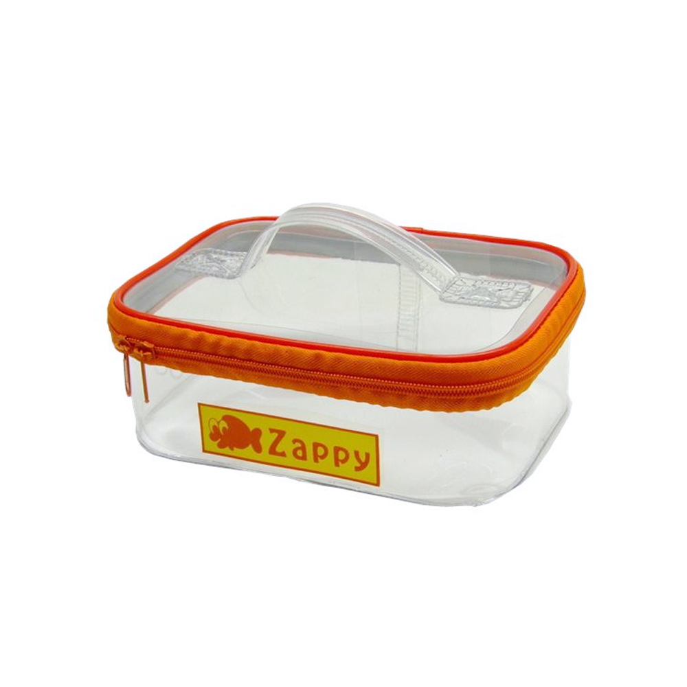 재피 투명 낚시 소품 파우치 ZP-052 오렌지 22.5x16x8cm