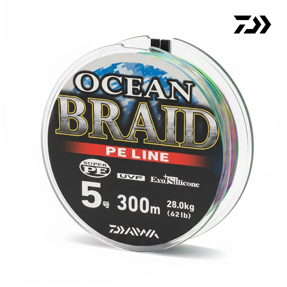 다이와 오션브레이드 300m 5색멀티 부시리 지깅 파핑 대물용합사