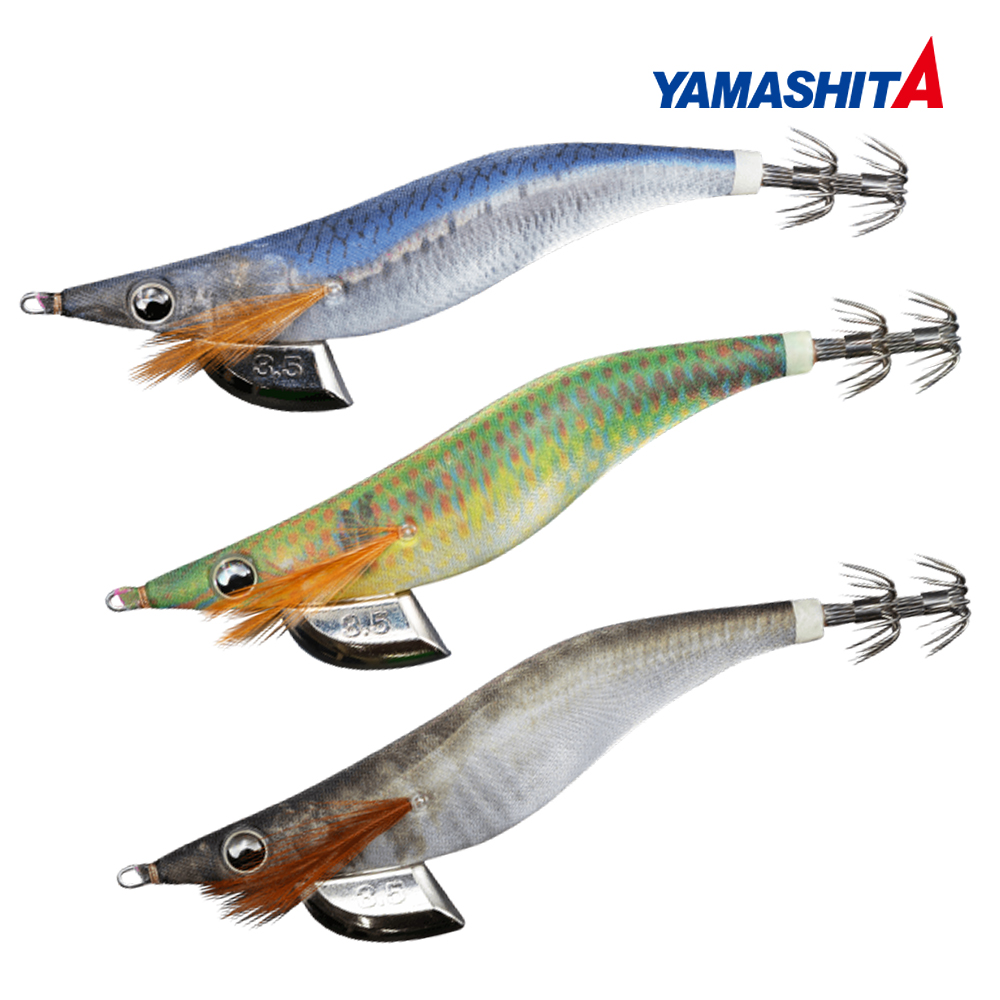 야마시타 25년 에기왕F 3호 내추럴컬러 무늬오징어 에기 캐스팅 에깅