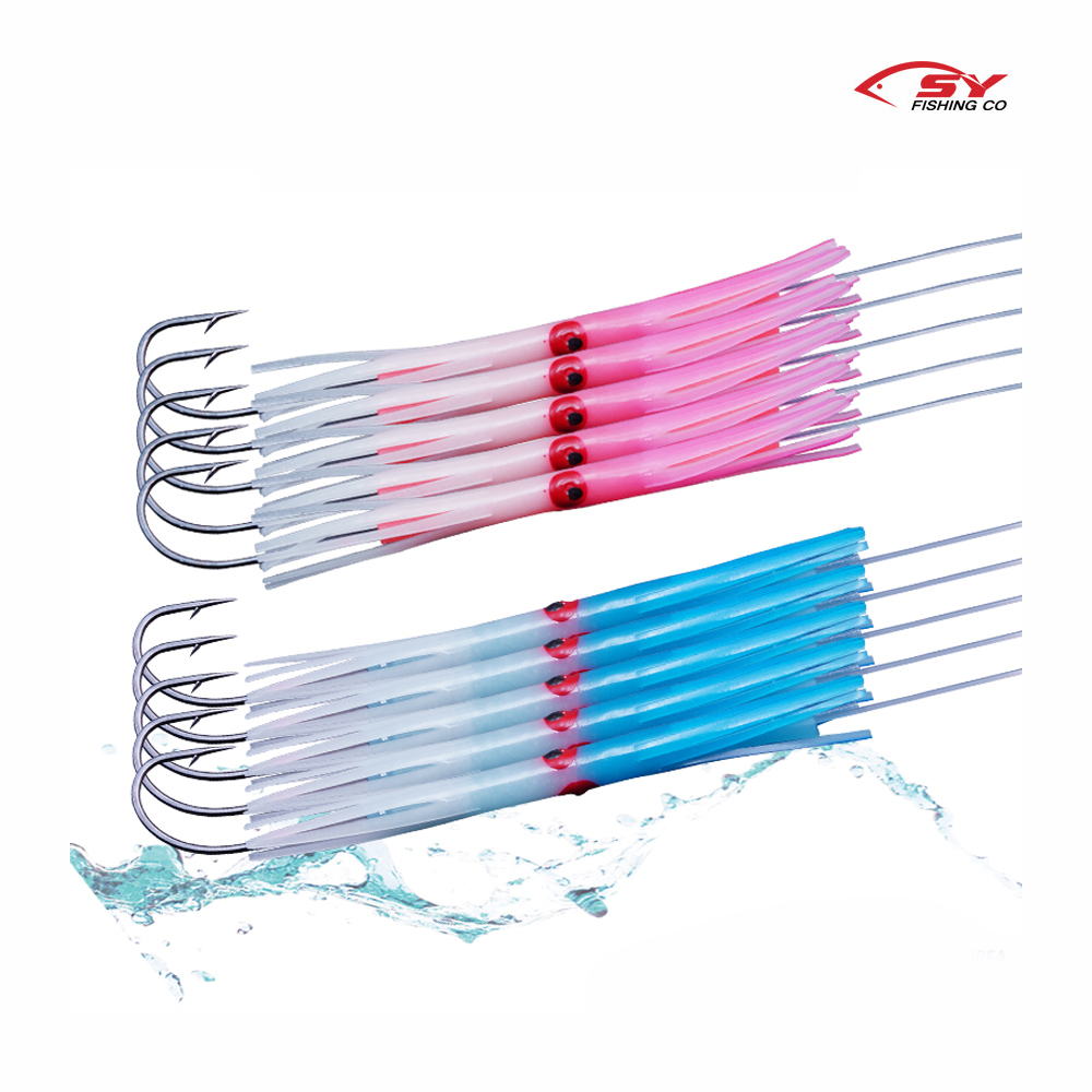 세양 국산 심해 갈치바늘 양방향 꼴뚜기 SY-238 야광 갈치채비