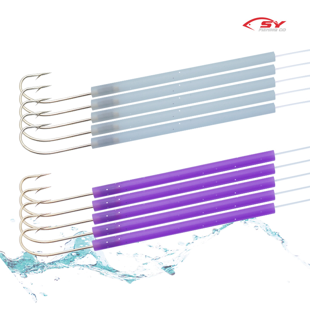 세양국산 심해 갈치바늘 7각튜브 금침 SY-245 야광 갈치채비
