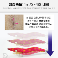 데스페라도 에기스타 우드 베이직 3호 오동목 에기 무늬오징어 에깅
