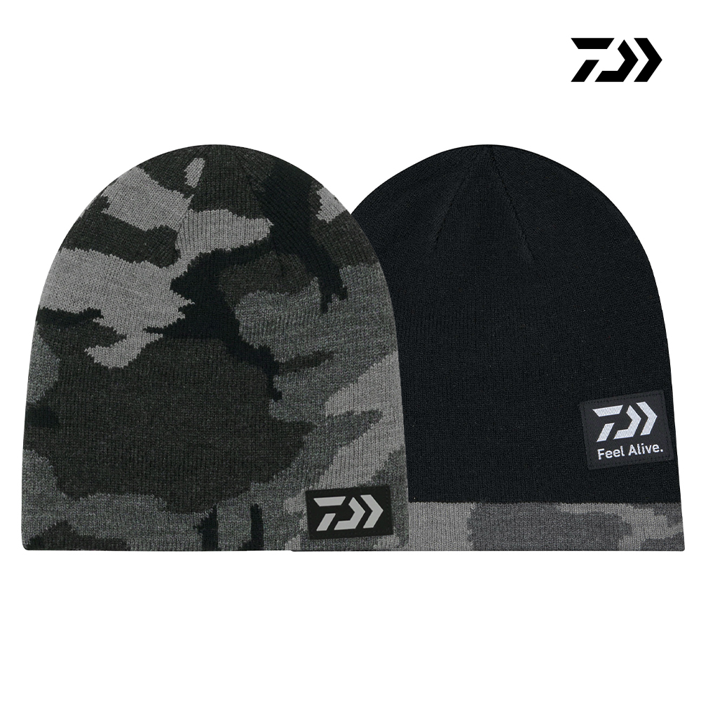 다이와 DC-9725W 리버시블 비니 캡 양면 겨울 낚시모자