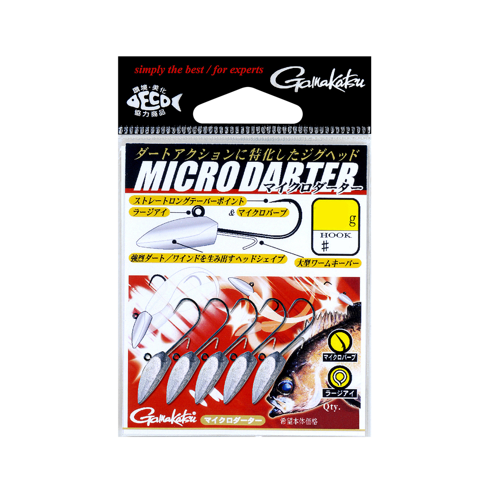 가마가츠 마이크로 다터 1.5g~4.5g 전갱이 볼락 지그헤드 라이트게임