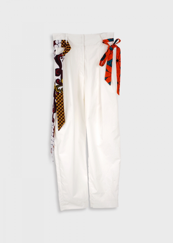 Colorful white long pants