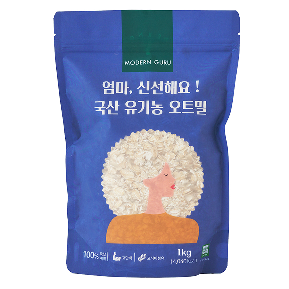 ★2팩 추가할인★ 대용량 국산 유기농 오트밀 1kg