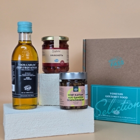 봄파스 유기농 올리브 오일 & 고메 세트 (돈 카를로스 250ml, 머스타드 캐비어 150g, 부르스케타 190g)